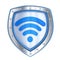 Shield, protect wi-fi symbol