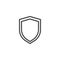 Shield protection line icon