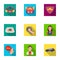 Shield, protection, superman, and other web icon in flat style.Opportunities, assistance, rescue icons in set collection