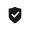 Shield secure safe single. Shield and Check Mark Icon Vector