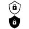 Shield security icon . armor illustration symbol. viral defense sign or logo.