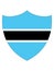 Shield Shaped Flag of Botswana