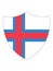 Shield Shaped Flag of Faroe Islands