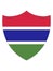 Shield Shaped Flag of Gambia