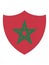Shield Shaped Flag of Morocco