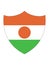 Shield Shaped Flag of Niger