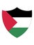 Shield Shaped Flag of Palestine