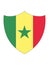 Shield Shaped Flag of Senegal