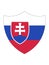 Shield Shaped Flag of Slovakia