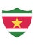 Shield Shaped Flag of Suriname