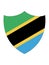 Shield Shaped Flag of Tanzania