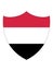 Shield Shaped Flag of Yemen