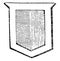 Shield Showing Difference are shields with a distinguishing charge or bordure, vintage engraving