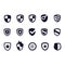 Shield simple Symbols icons vector design