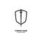 Shield and Sword logo icon design template.Guardian icon.security element