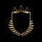 Shield vector logo design. Blazon design template. Castle logo. Luxury design element