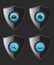 Shield web flat icons