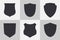 Shields and badges vector icons symbols