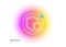 Shields line icon. Privacy secure sign. Gradient blur button. Vector