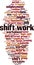 Shift work word cloud