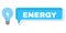 Shifted Energy Chat Balloon and Network Electric Bulb Icon