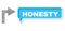 Shifted Honesty Speech Balloon and Linear Turn Right Icon