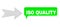 Shifted ISO Quality Green Chat Balloon and Mesh Wireframe Arrow Right