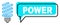 Shifted Power Message Bubble and Net Fluorescent Bulb Icon