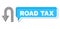 Shifted Road Tax Speech Cloud and Net Turn Back Icon