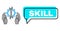 Shifted Skill Chat Balloon and Hatched Repair Service Icon