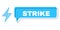 Shifted Strike Chat Bubble and Linear Electric Strike Icon