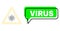 Shifted Virus Green Chat Frame and Mesh 2D Virus Danger