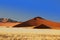 Shifting sand dune in Sossusvlei national park, Namibia