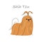 Shih Tzu . Cute dog cartoon characters . Flat shape and line stroke design .