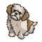 Shih tzu dog mascot cartoon