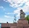 Shih Tzu is a pair of granite mythological guardian lions installed on Petrovskaya Embankment