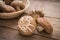 Shiitake mushroom on wooden table