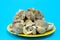 Shiitake Mushrooms on plate . It is considered a medicinal mushroom in some forms of traditional medicine