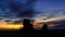 Shilouette of Monument Valley at sunrise, Arizona