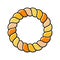 shimenawa ring shintoism color icon vector illustration