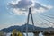 Shiminamikaido Suspension Bridge.