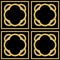 Shimmer gold seamless pattern in arabic style, black gold arabesque ornate pattern
