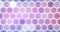 Shimmering blue and purple hexagons on a white background