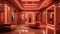 Shimmering Brilliance: Award-Winning Futuristic Interior in Burnt Orange & Pale Pink