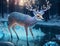 Shimmering Crystal Deer in Captivating Magical Nature Photography.