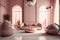 Shimmering Elegance: Award-Winning Beige and Dusty Rose Interior Design 8K