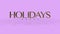 Shimmering gold Happy Holidays on purple gradient background