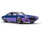 Shimmering metallic purple American vintage car