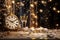 Shimmering New Years Eve decorations creating a