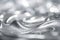 Shimmering silver swirls on abstract background. created with Generative AI